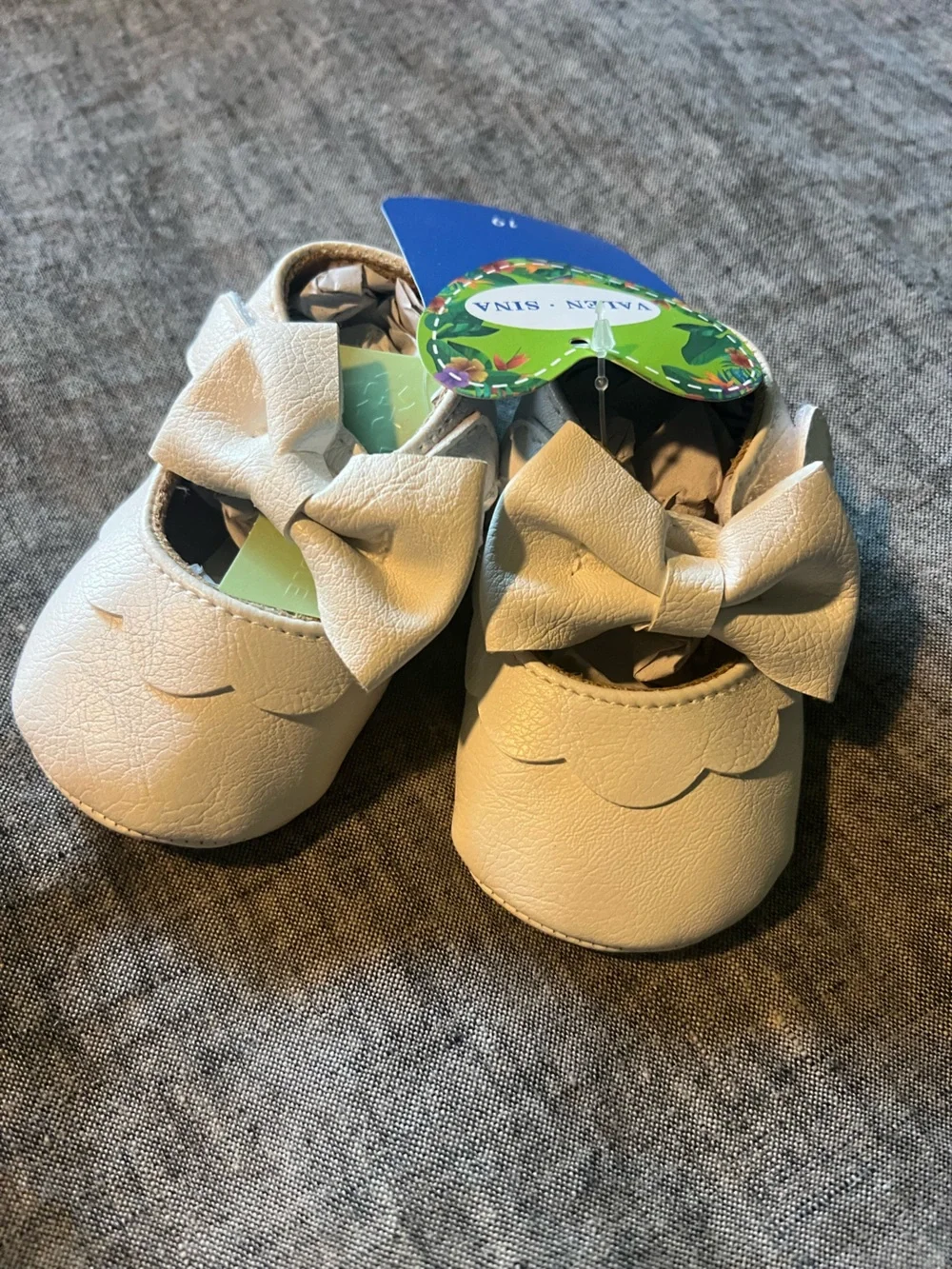 White Baby Mary Jane Bow Shoes